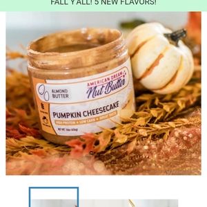 American dream pumpkin cheesecake almond butter